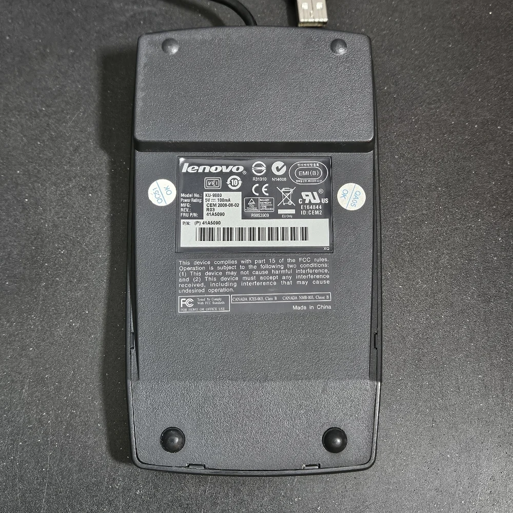 Lenovo KU-9880 USB Numeric Keypad